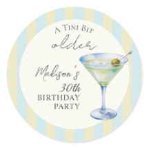 A Tini Bit Older Martini Cocktail Birthday Party