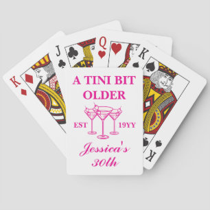 A Tini Bit Older Martini Custom Birthday Party  Playing Cards