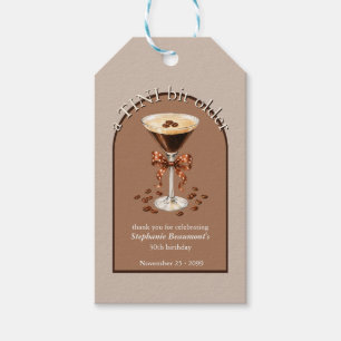 A Tini Bit Older Martini Espresso Brown Arch 30th Gift Tags