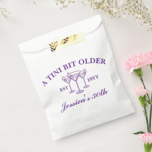 A Tini Bit Older Martini Purple Birthday Party  Favour Bag