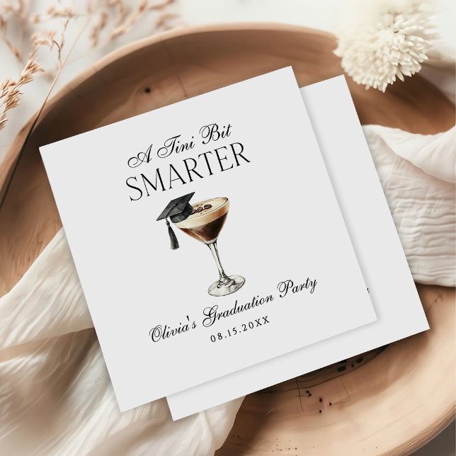 A Tini Bit Smarter Espresso Martini Graduation Napkin (Creator Uploaded)