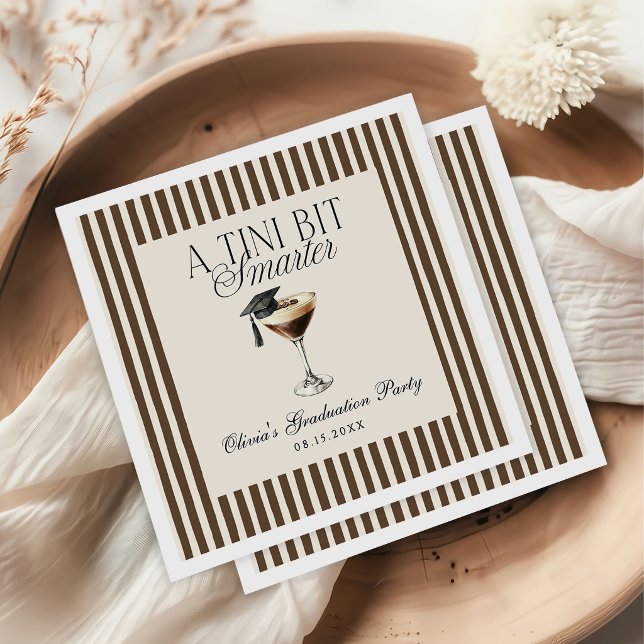 A Tini Bit Smarter Espresso Martini Graduation Napkin (Creator Uploaded)
