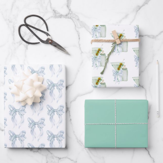 A tini boy  wrapping paper sheet (Front)