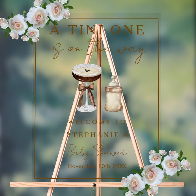 A Tini Espresso Martini Baby Shower Welcome Sign (Creator Uploaded)