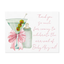 A Tini One Baby Girl Thank You Post Card