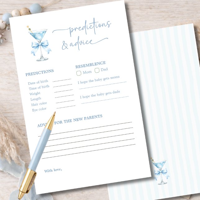 A Tini One Baby Shower Predictions & Advice Game (Creator Uploaded)