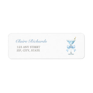 A Tini One Coquette Bow Baby Shower Return Address Label