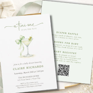 A Tini One Elegant Neutral Baby Shower All In One Invitation