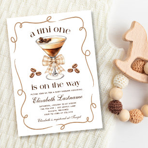 A Tini One Espresso Martini Baby Shower Invitation