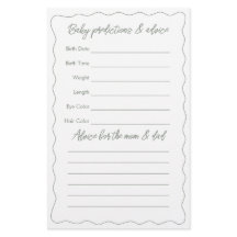 A Tini One Is On The Way Baby Shower Guessing Game