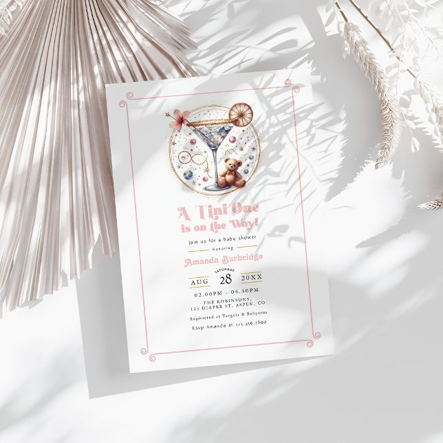 A Tini One Is On The Way Baby Shower Invitation (A Tini One Is On The Way Baby Shower Invitation)