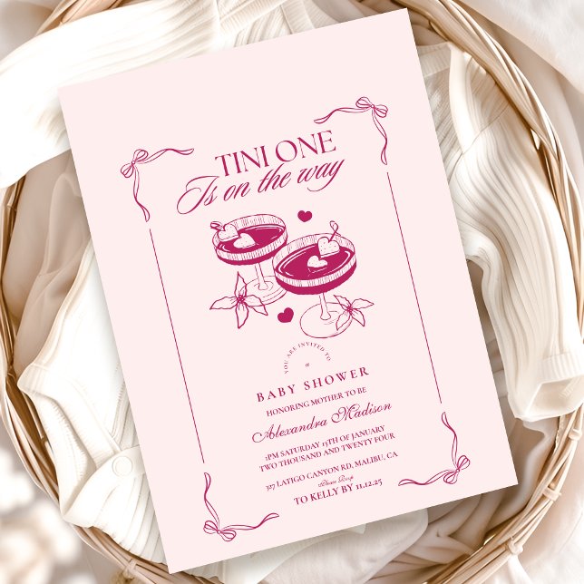 A Tini One Is On The Way Baby Shower Invitation (Creator Uploaded)