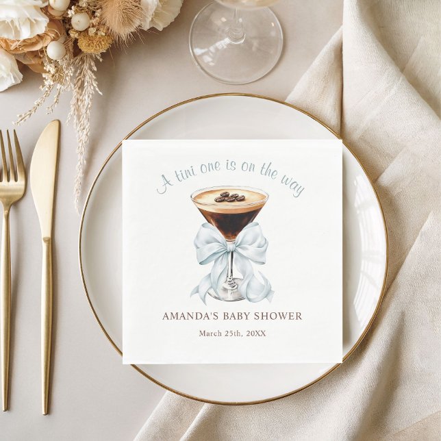 A tini One is on the Way Baby Shower  Napkin (A tini one is on the way baby shower napkin)