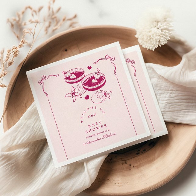 A Tini One Is On The Way Baby Shower Napkin (Creator Uploaded)