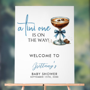 A Tini One Is On The Way Baby Shower Welcome Acrylic Sign