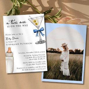 A Tini One Is On The Way Photo Martini Baby Shower Invitation