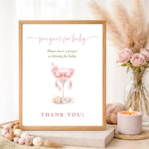 A Tini One Pink Bow Baby Shower Prayers for Baby Poster