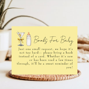 A Tini One Yellow Neutral Books For Baby Shower Enclosure Card