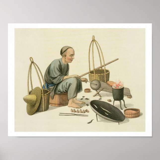 A Tinker, plate 37 from 'The Costume of China', en Poster (Front)