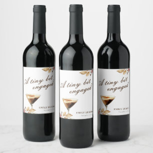 A Tiny Bit Espresso Martini Bridal Shower Wine Label