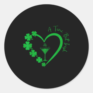 A tiny bit irish lucky irish girls cocktail st classic round sticker