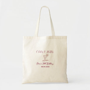 a tiny bit older 30th birthday glass brown trendy  tote bag
