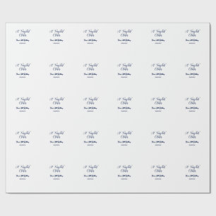 a tiny bit older 30th birthday navy blue trendy mo wrapping paper