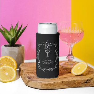 A Tiny Bit Older Black Martini Birthday Party Seltzer Can Cooler