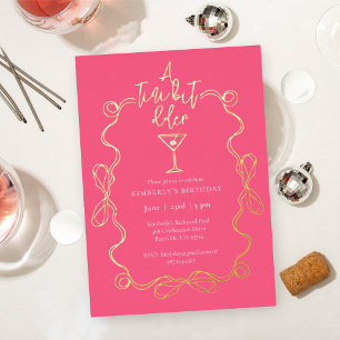 A Tiny Bit Older Pink Gold Martini Birthday Party