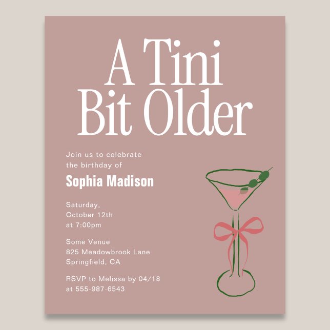 A Tiny Bit Older Retro Birthday Flyer (Creator Uploaded)