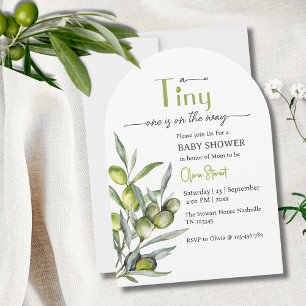 A tiny one is on the way Baby Shower Invitation