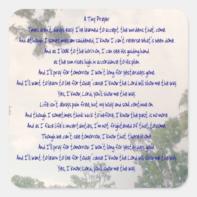 A Tiny Prayer Stickers (Front)
