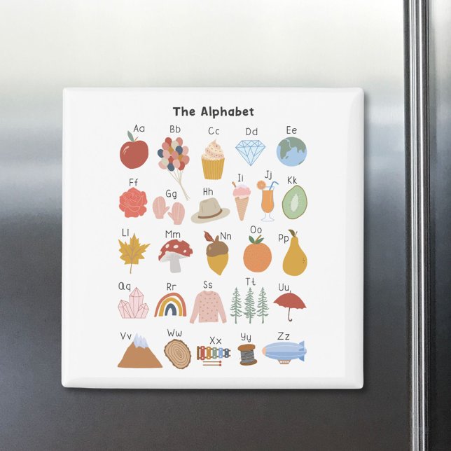 A to Z Alphabet with Pictures Kids Magnet (In situ)