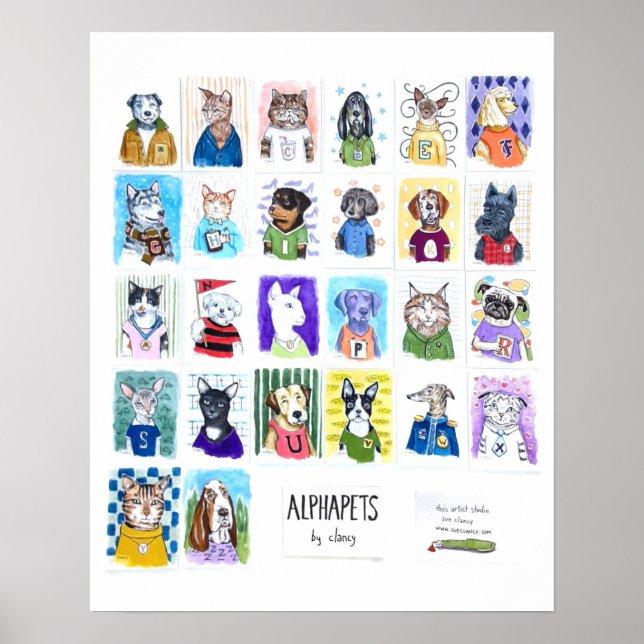A to Z Alphapets by Clancy Poster (Front)
