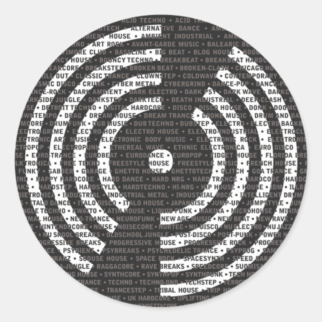 A to Z Electronic Music Sticker (Front)