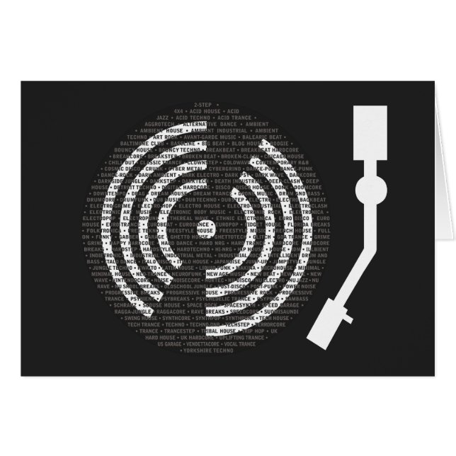A to Z Turntable Dark Folding Card (Front Horizontal)