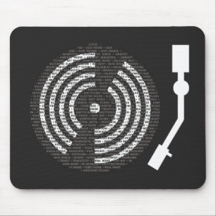A to Z Turntable Dark Mousepad