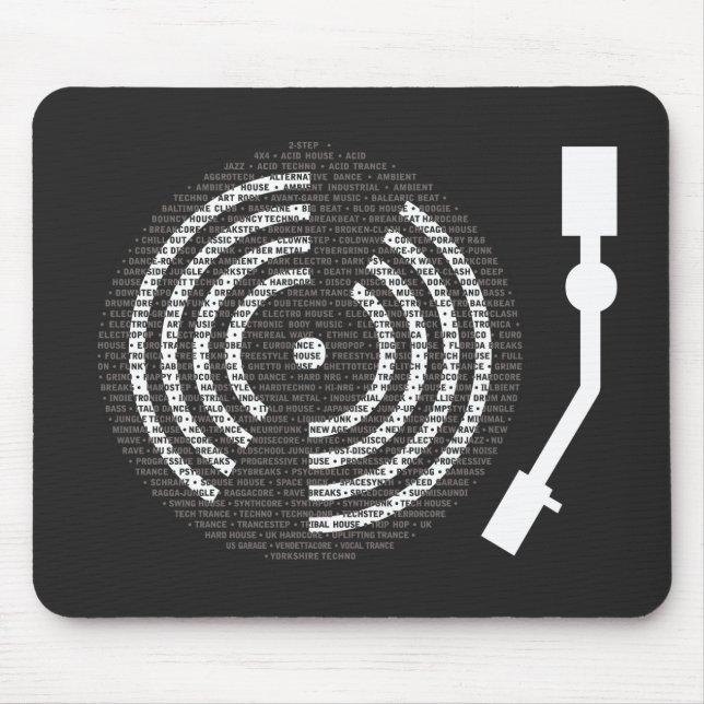 A to Z Turntable Dark Mousepad (Front)