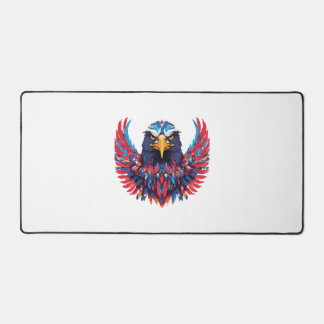 A TO Z with American eagle with patriotic symbol Desk Mat