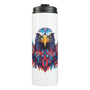 A TO Z with American eagle with patriotic symbol Thermal Tumbler