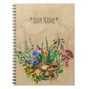 A Toad Among The Flowers Notebook