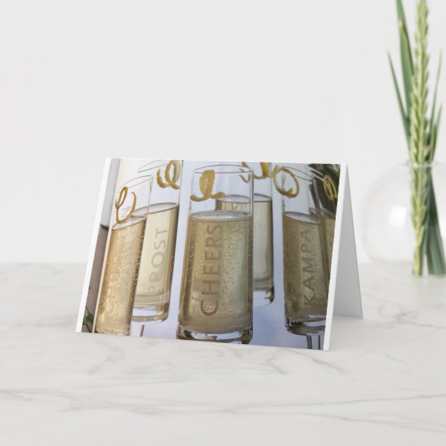 *A TOAST THIS HOLIDAY SEASON* CHEERS! CARD (Front)