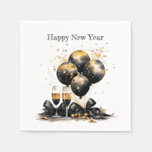 🍾🌟 "A Toast to New Beginnings" New Year's Napkin