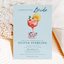 A Toast To The Bride Bridal Shower Invitation