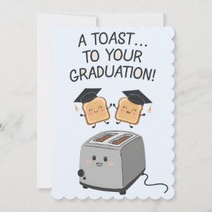 A Toast To Your Graduation Funny Family Friends Invitation