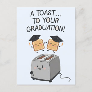 A Toast To Your Graduation Funny Family Friends Postcard
