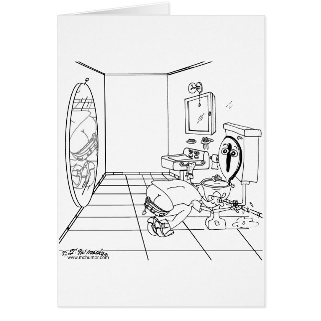 A Toilet Embarrassed by a Butt Crack (Front)