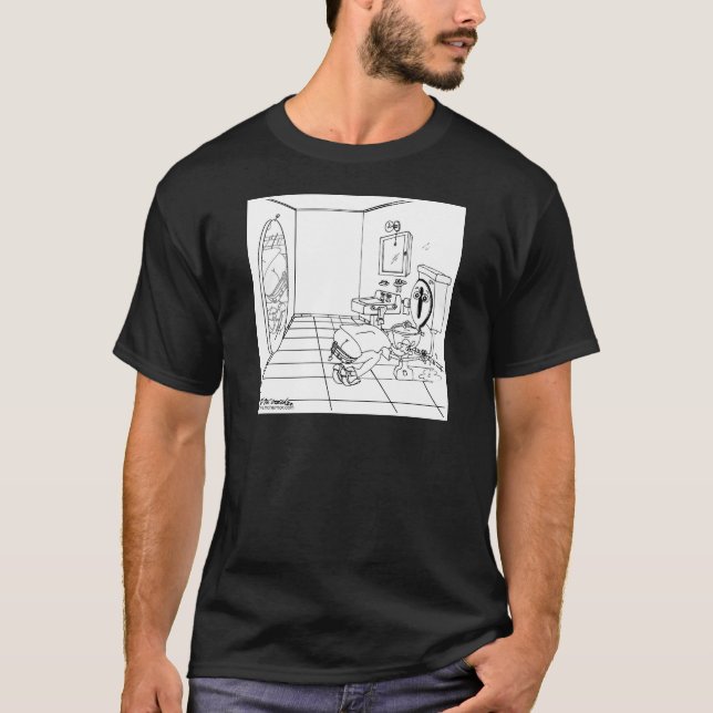 A Toilet Embarrassed by a Butt Crack T-Shirt (Front)