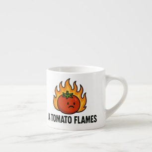 a tomato flames  espresso cup