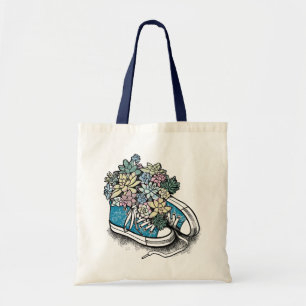 A tote bag with a cute illustration.